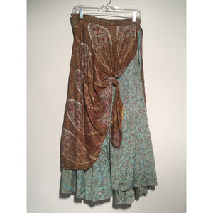 harem convertible wrap silk skirt